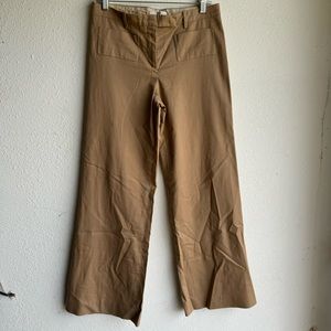 Prada Khaki Brown Cotton Wide Leg Pants